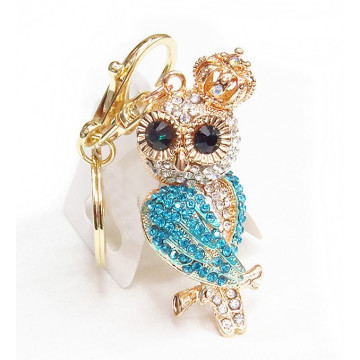 2015 produto promocional rhinestone coruja chaveiro keychain barato atacado